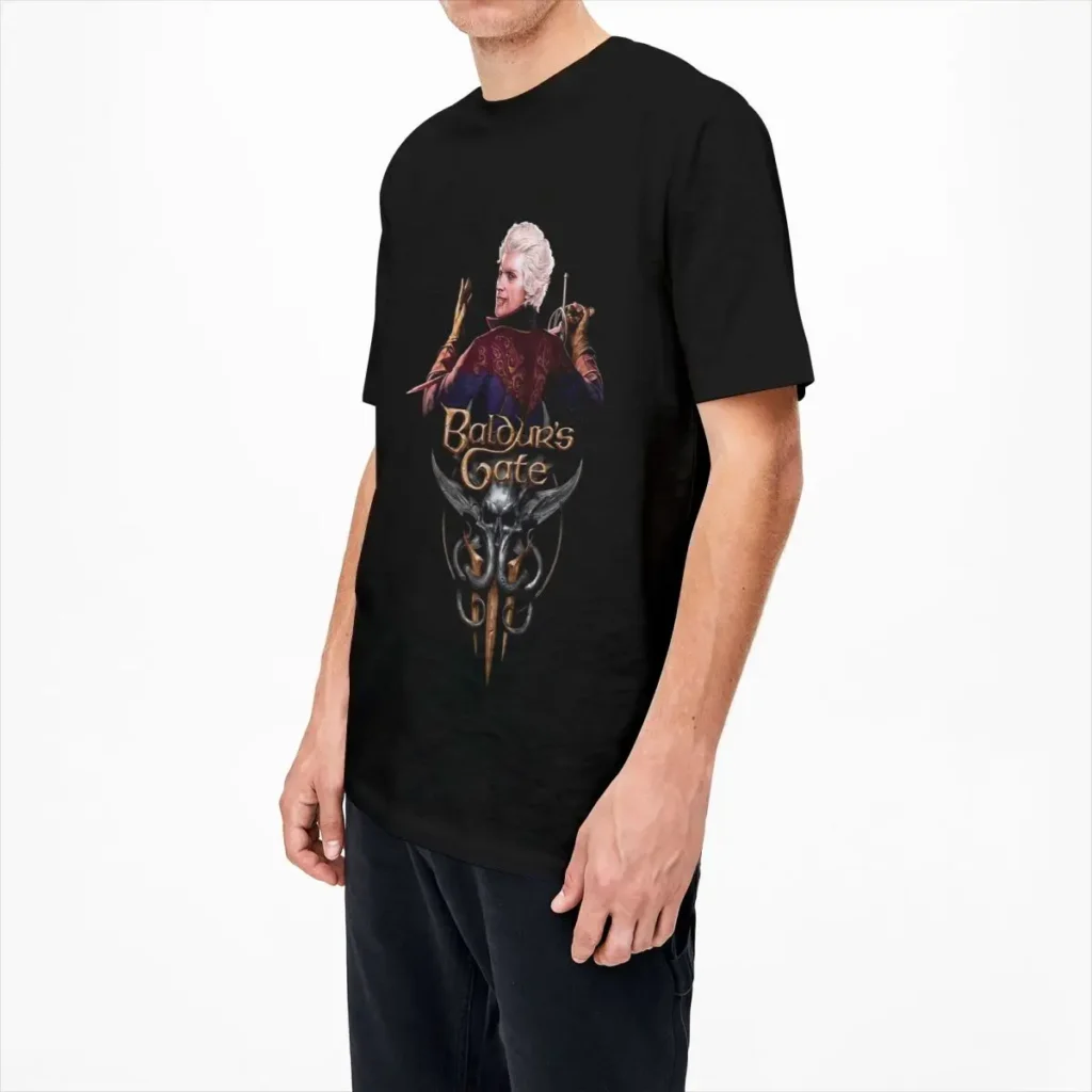 Baldurs Gate 3 Astarion Merch Shirt Men Women Funny Games Fun Cotton Tee Shirt Crew Neck 3 - Baldur'S Gate 3 Store