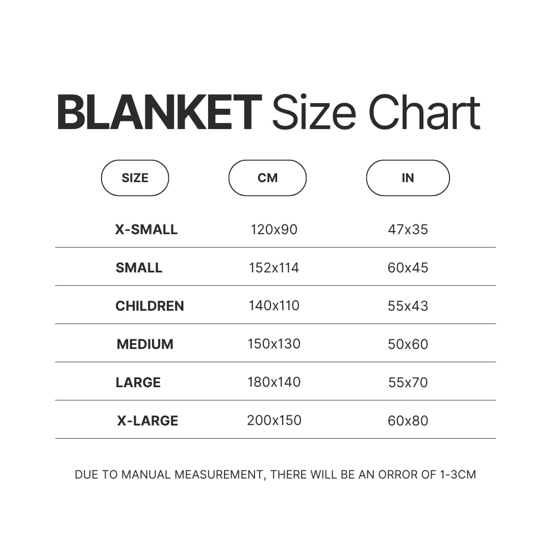 Blanket Size Chart - Baldur'S Gate 3 Store