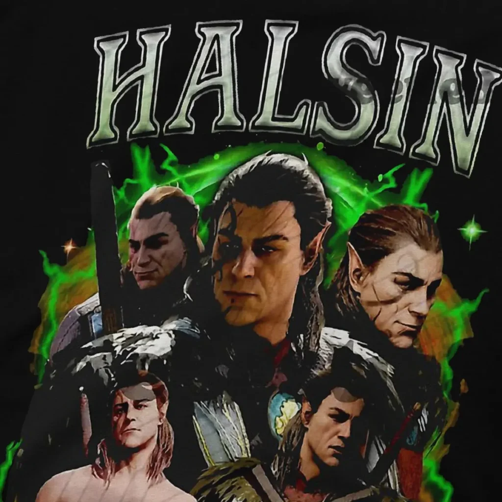 Halsin Men s T Shirt Astarion Gale Baldurs Gate 3 Humor Tee Shirt Short Sleeve Round 2 - Baldur'S Gate 3 Store