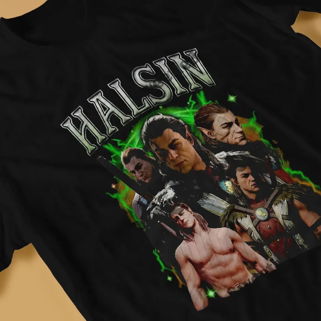 Halsin Men s T Shirt Astarion Gale Baldurs Gate 3 Humor Tee Shirt Short Sleeve Round 3 - Baldur'S Gate 3 Store