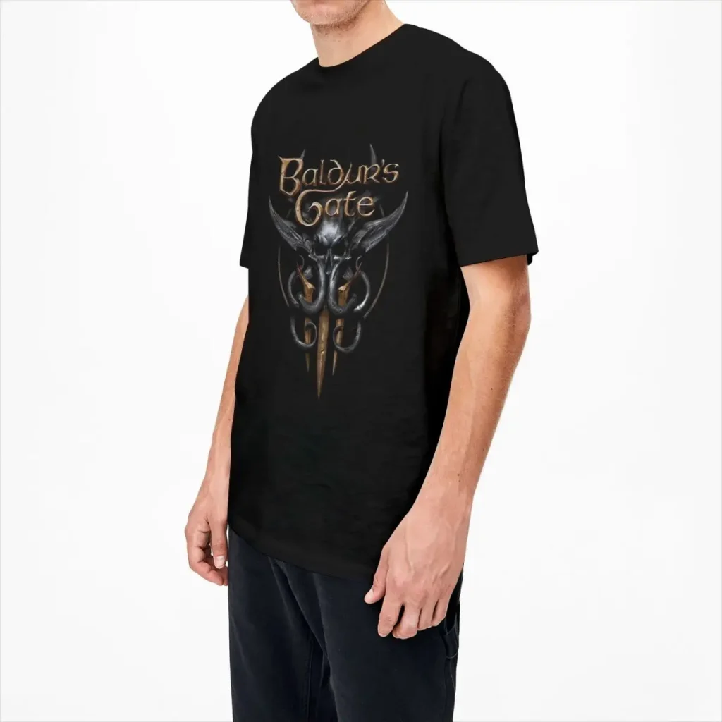 Men Women Baldurs Gate 3 Video Game T Shirts Merchandise Cotton Tops Fashion Short Sleeve ONeck 3 - Baldur'S Gate 3 Store