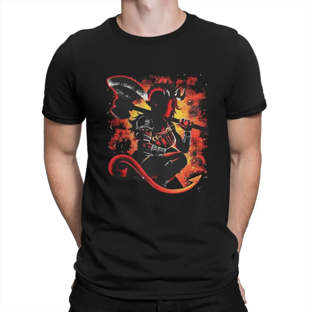 Men s T Shirts Karlach Classic Casual Cotton Tee Shirt Short Sleeve Astarion Gale Baldurs Gate - Baldur'S Gate 3 Store