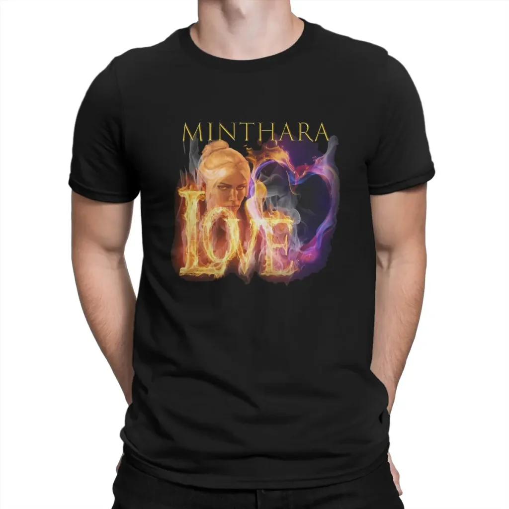 Minthara T Shirt Men Astarion Gale Baldurs Gate 3 Vintage Pure Cotton Tees Crewneck Short Sleeve - Baldur'S Gate 3 Store