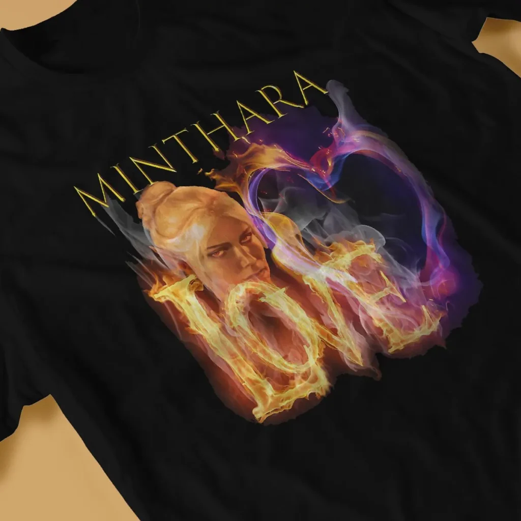 Minthara T Shirt Men Astarion Gale Baldurs Gate 3 Vintage Pure Cotton Tees Crewneck Short Sleeve 3 - Baldur'S Gate 3 Store