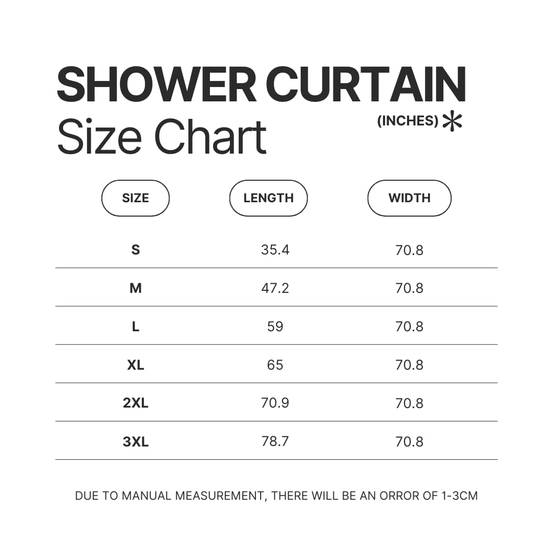 Shower Curtain Size Chart - Baldur'S Gate 3 Store