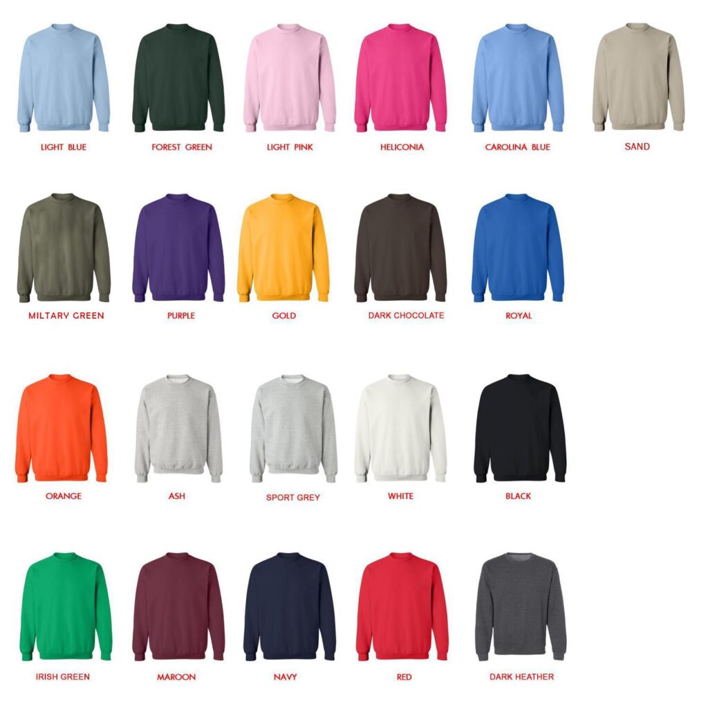 sweatshirt color chart 1 - Baldur'S Gate 3 Store